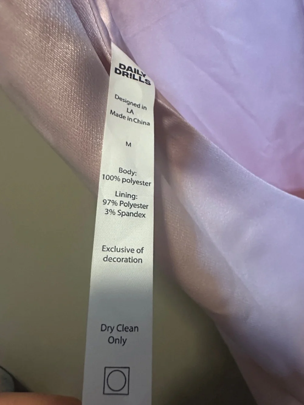 Daily Drills Silly Mini Pink Dress Size Medium - Picture 9 of 9